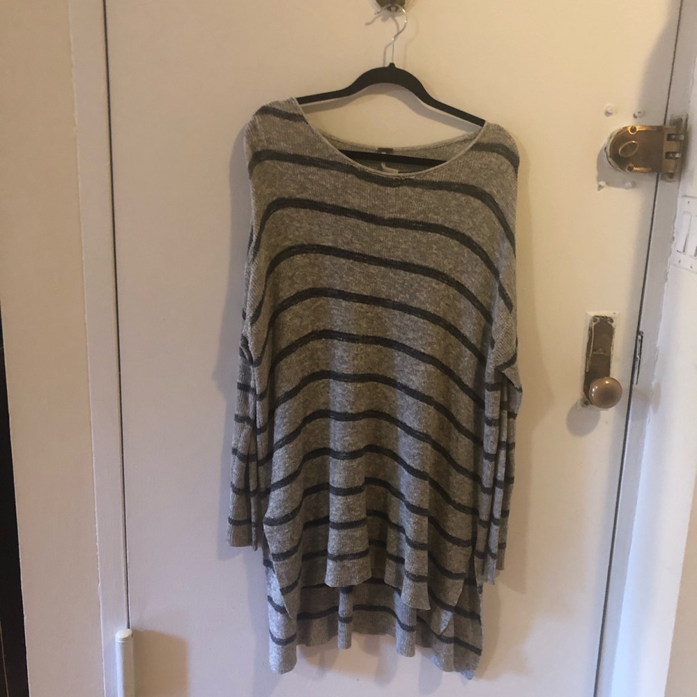 Free People Striped Sweater Tunic